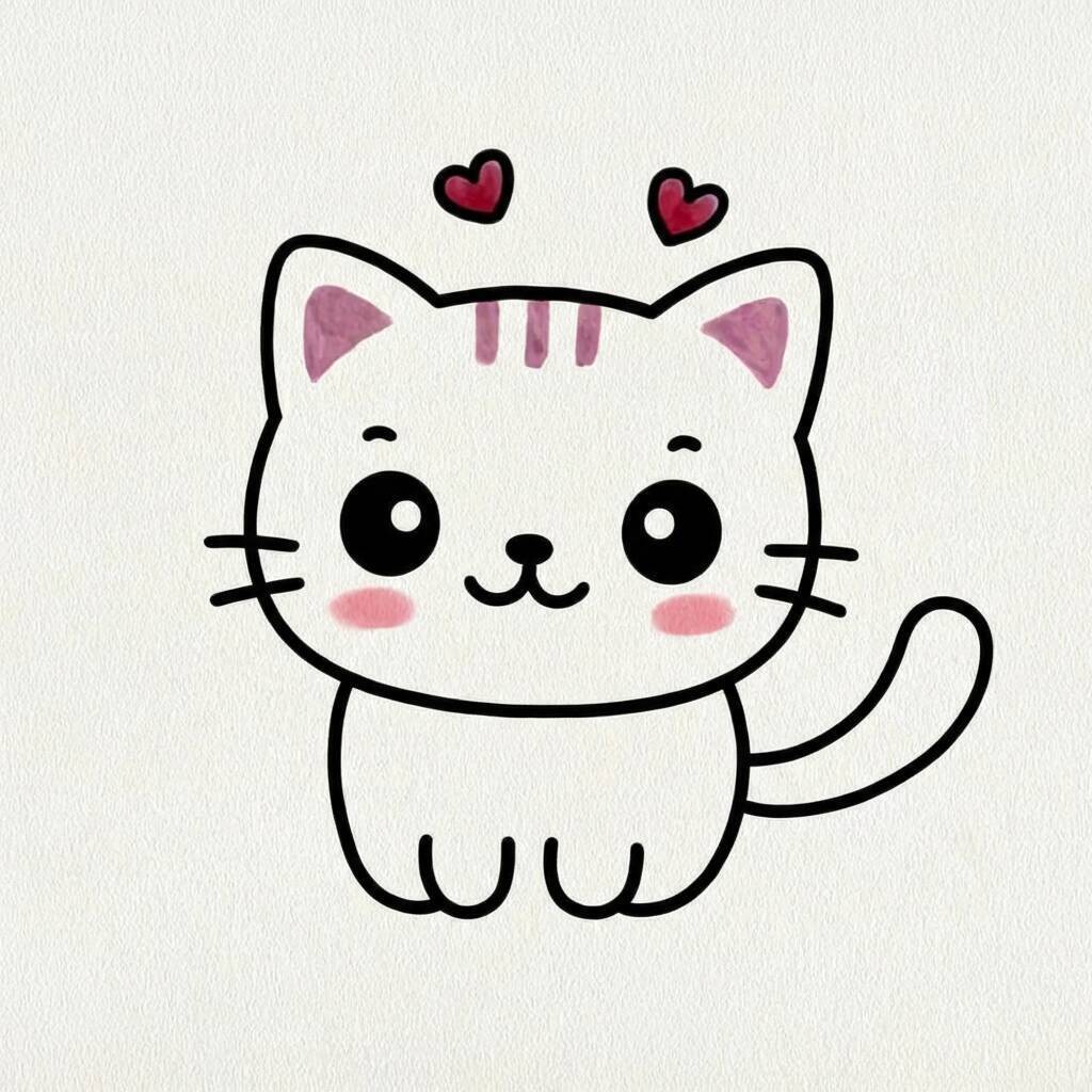 Coisas para Desenhar no Tédio: um adorável gato fofo