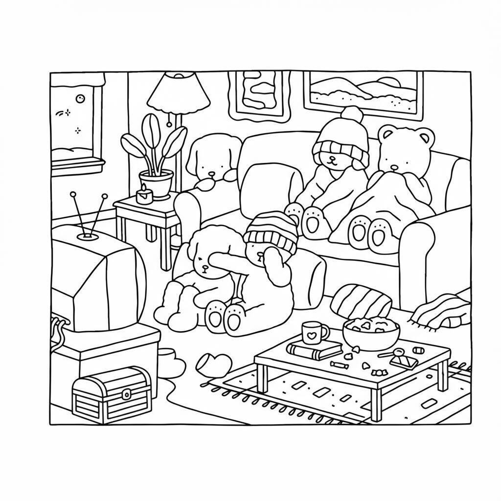Desenho Bobbie Goods Assistindo TV para colorir