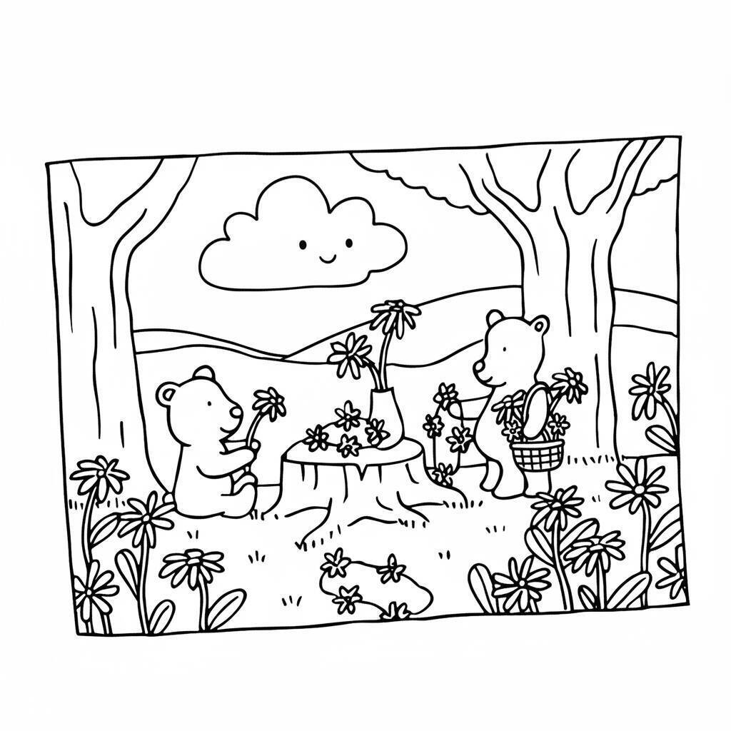 Desenho Bobbie Goods Colhendo Flores para colorir