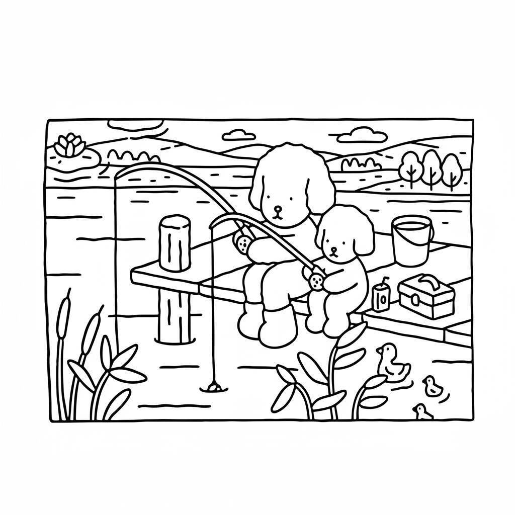 Desenho Bobbie Goods Pescando para colorir