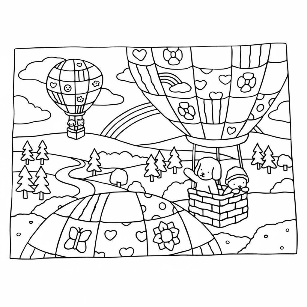 Desenho Bobbie Goods em Balões de Ar Quente para colorir
