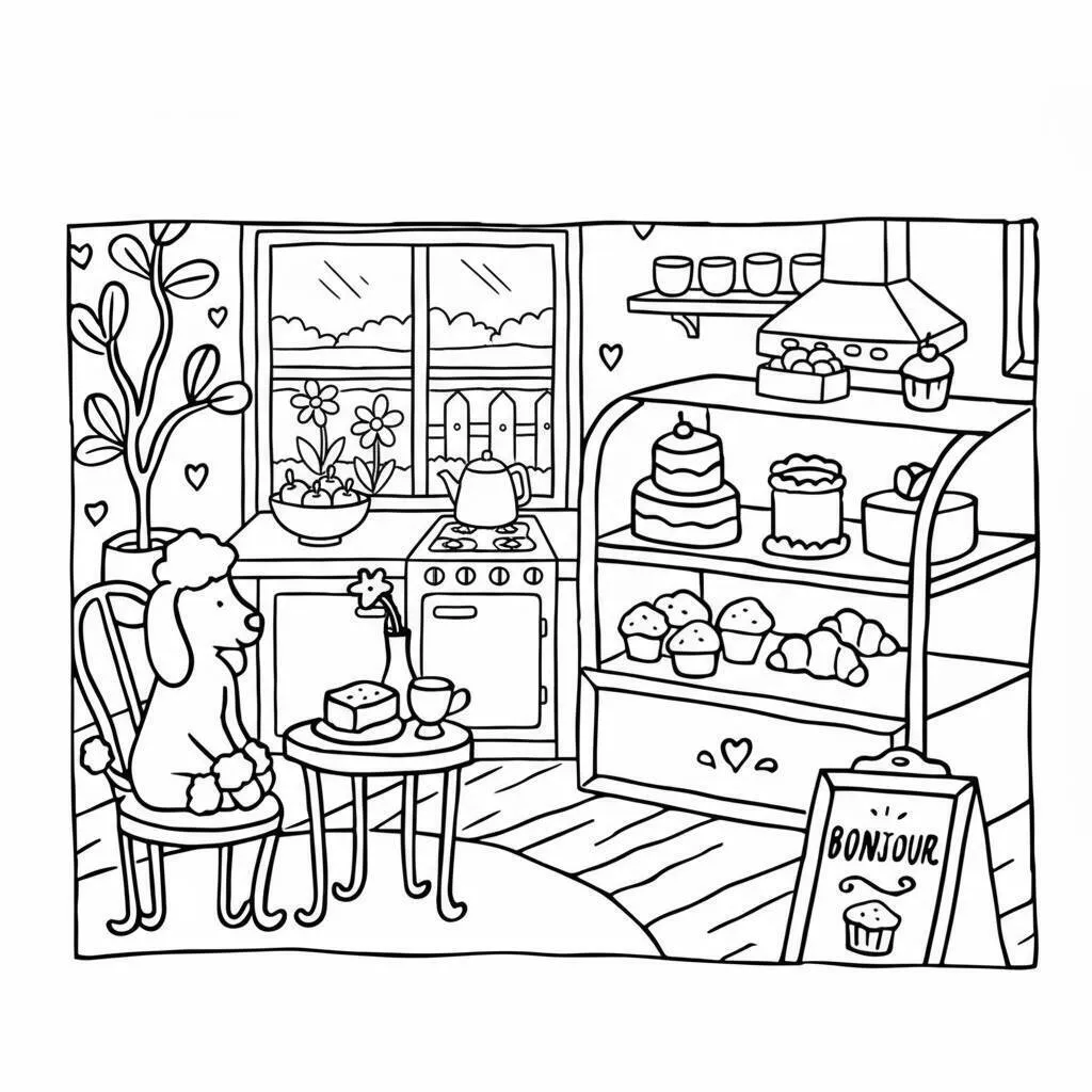 Desenho Bobbie Goods na confeitaria para colorir Desenho Bobbie Goods na confeitaria para colorir