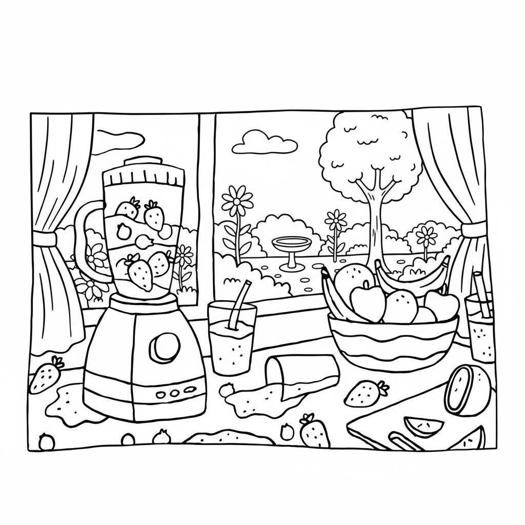 Desenho Bobbie Goods na cozinha para colorir