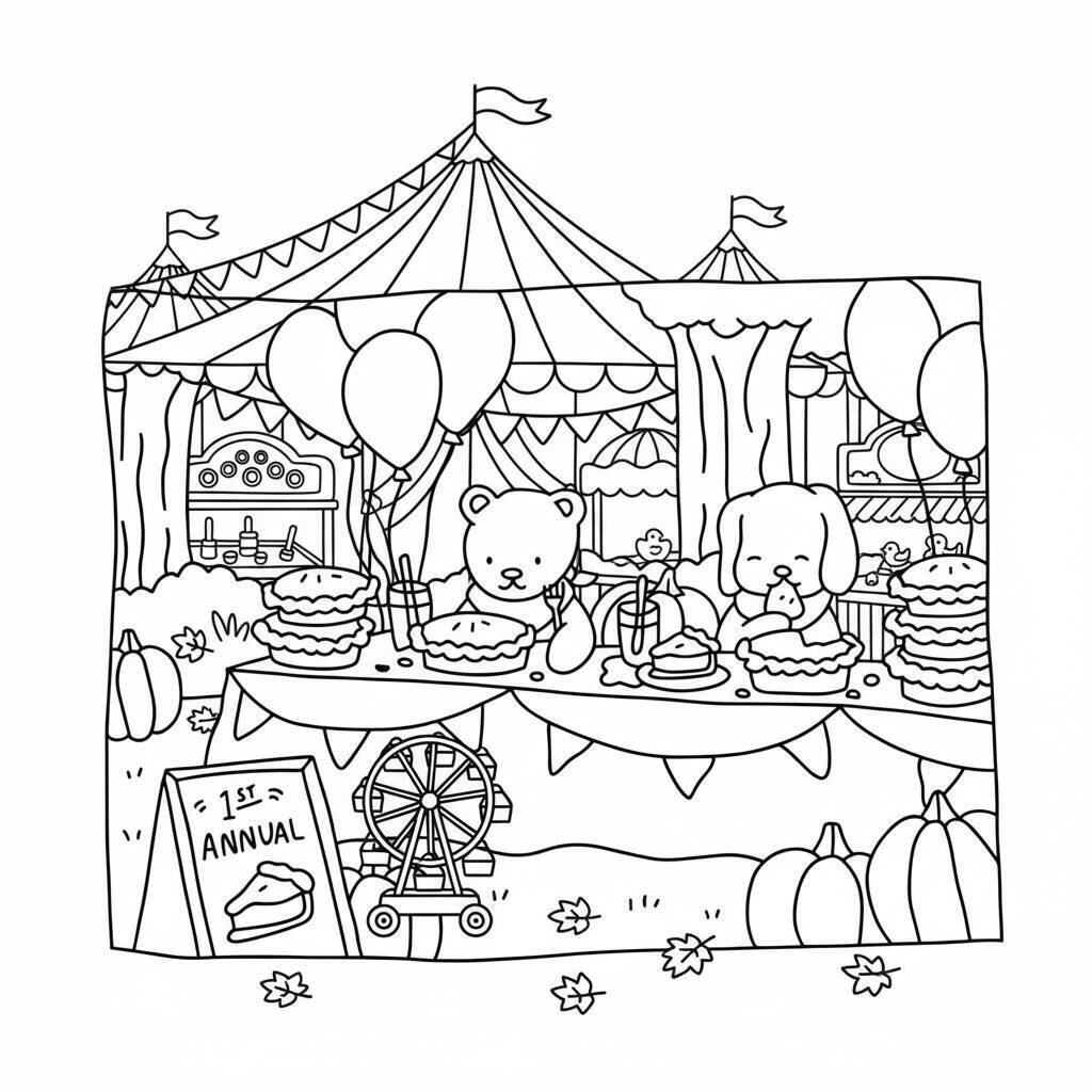 Desenho Bobbie Goods na feira para colorir