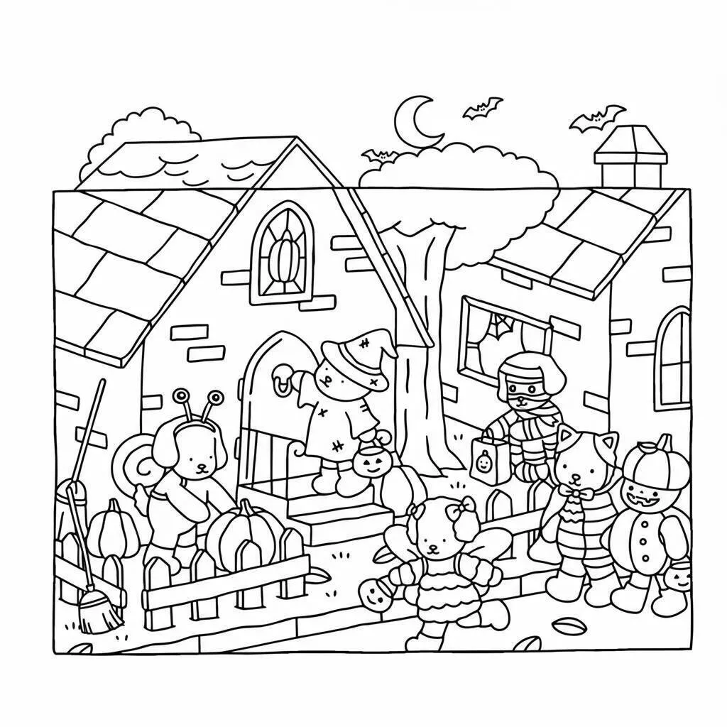 Desenho Bobbie Goods na festa de Halloween para colorir