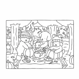 Desenho Bobbie Goods na festa de outono para colorir