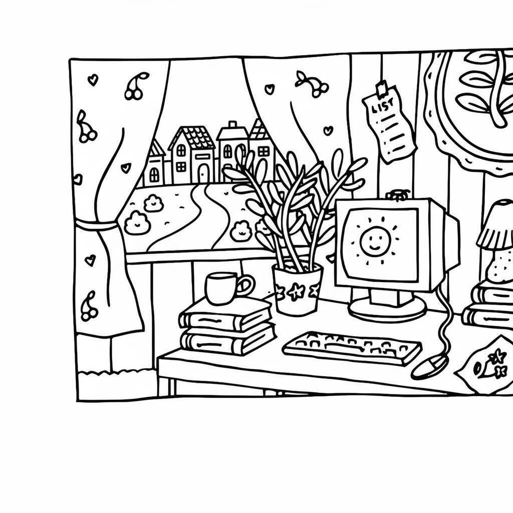 Desenho Bobbie Goods na janela para colorir