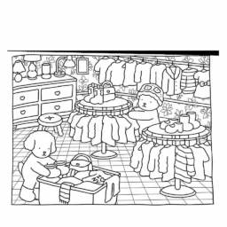Bobbie Goods in the store coloring page
