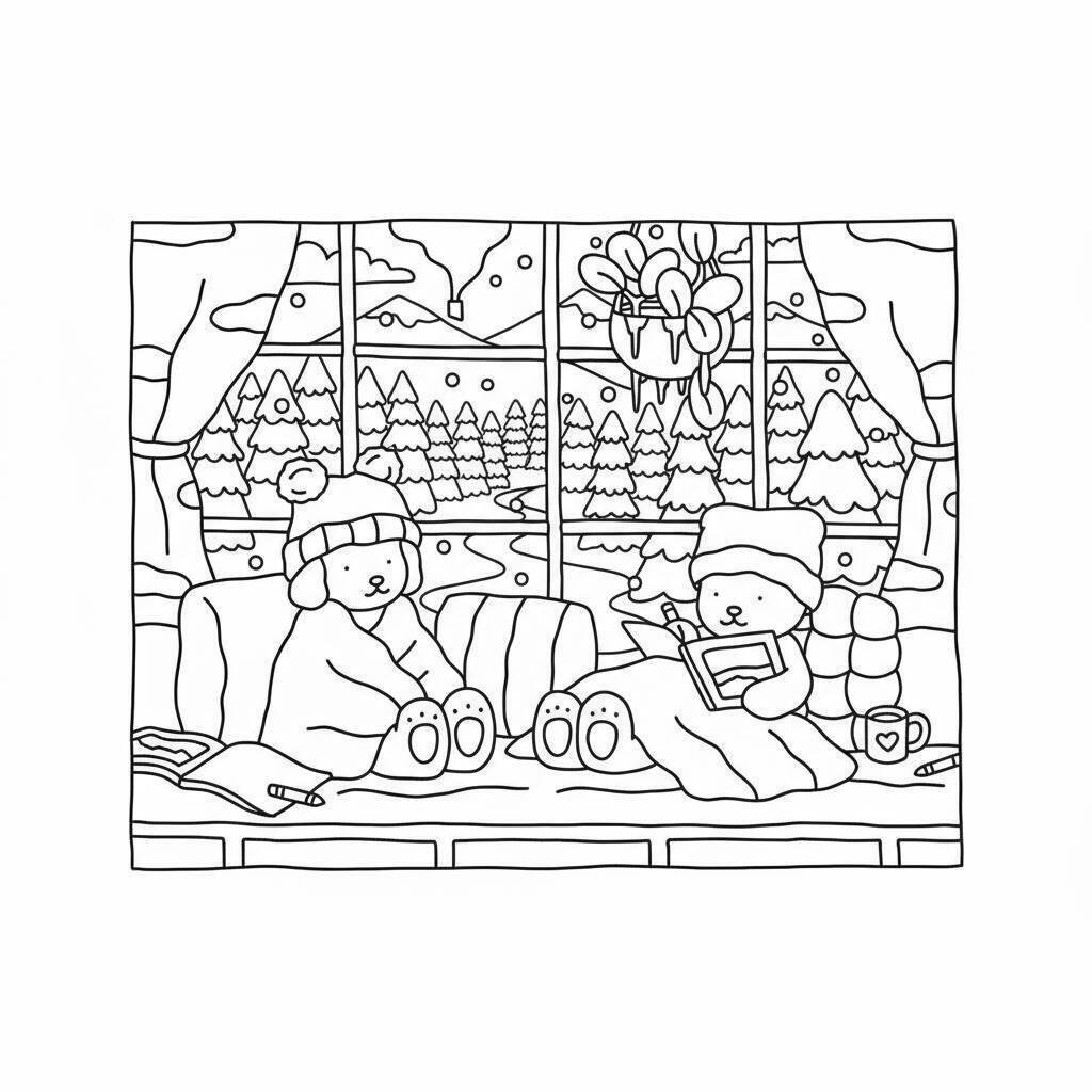 Desenho Bobbie Goods no inverno para colorir