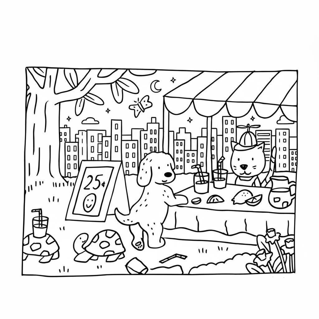 Desenho Bobbie Goods no parque para colorir