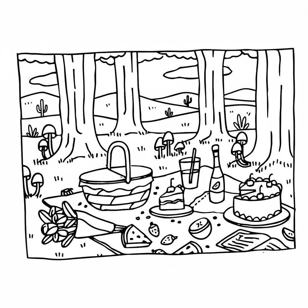 Desenho Bobbie Goods no piquenique para colorir
