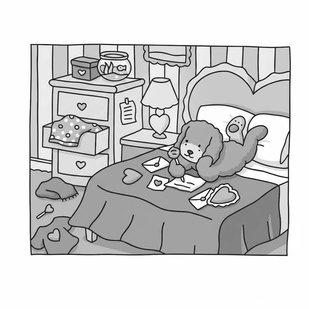 Desenho Bobbie Goods no quarto para colorir