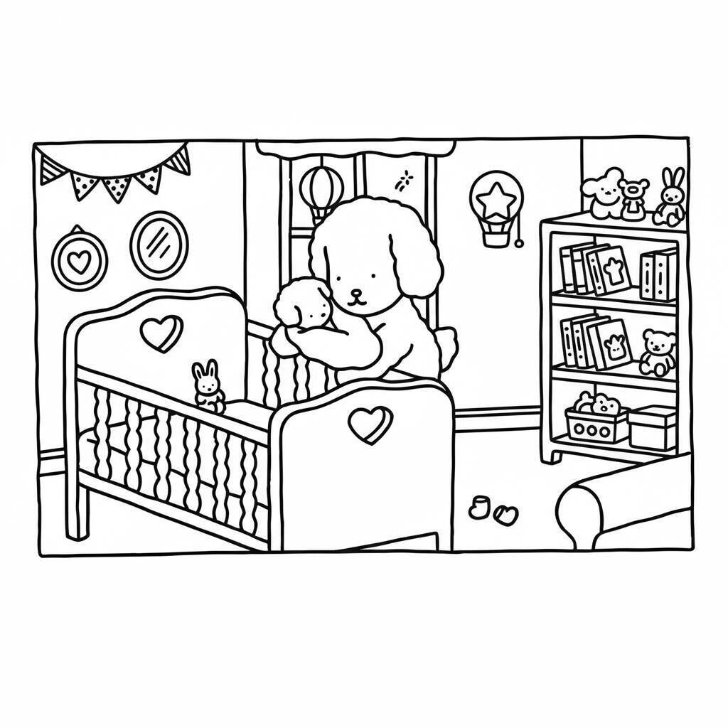 Desenho Bobbie Goods no quarto para colorir