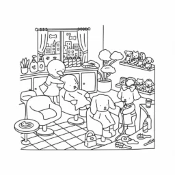 Desenho Bobbie Goods no salão de beleza para colorir