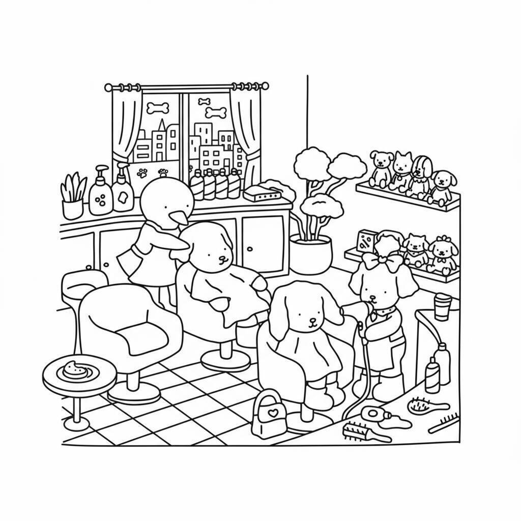 Desenho Bobbie Goods no salão de beleza para colorir