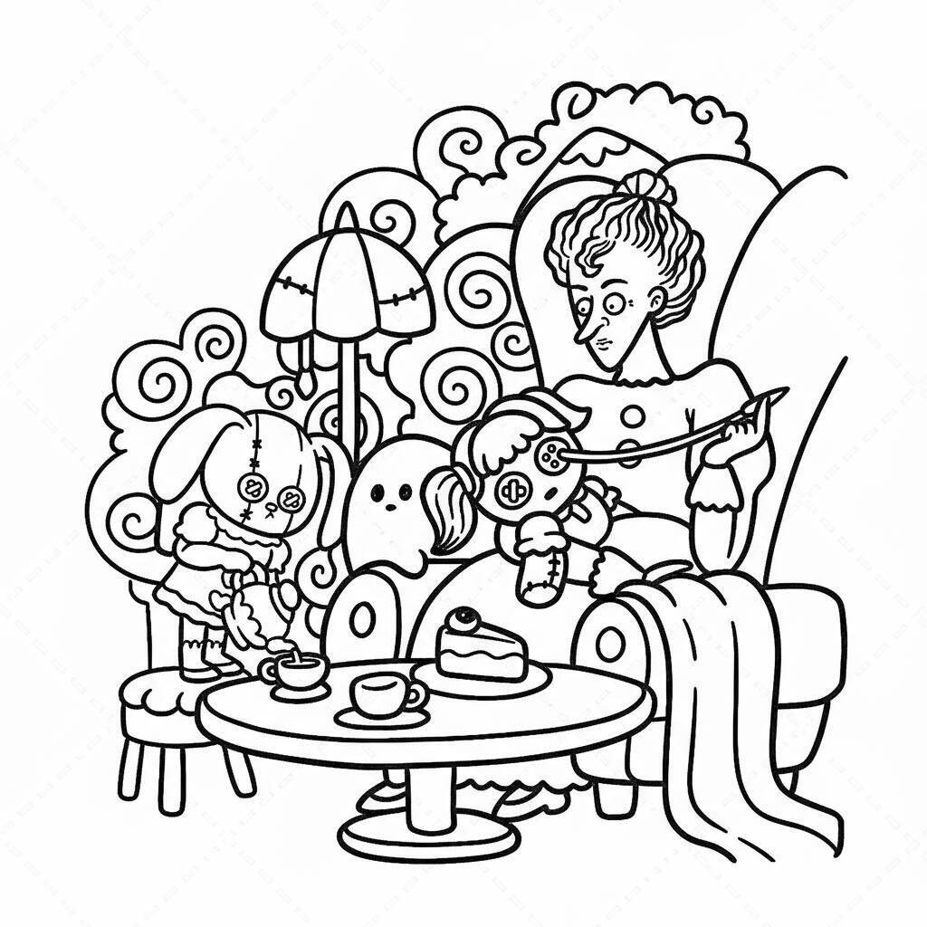 Desenho Coco Wyo Brincando com Amigos para colorir