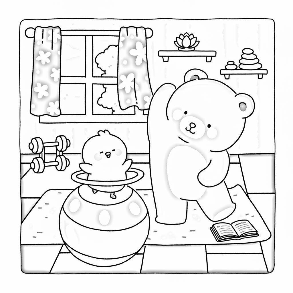 Desenho Coco Wyo Brincando com Amigos para colorir