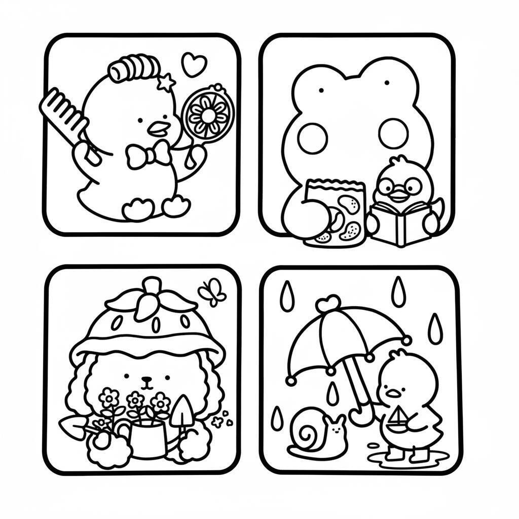 Desenho Coco Wyo Brincando na chuva para colorir