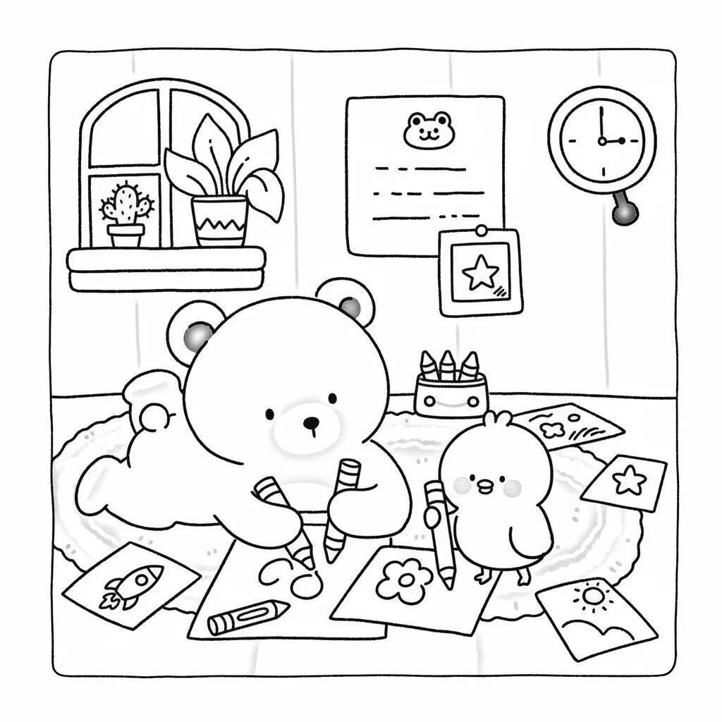 Desenho Coco Wyo Colorindo em Casa para colorir