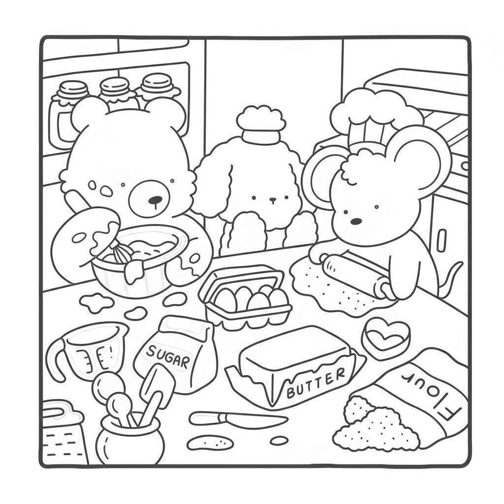 Desenho Coco Wyo Cozinhando para colorir