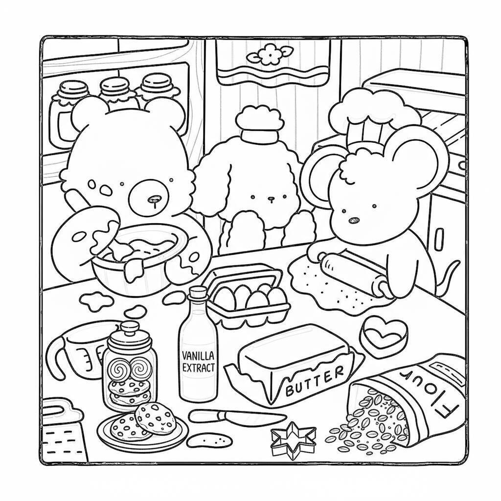 Desenho Coco Wyo Cozinhando para colorir