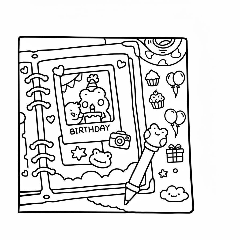 Desenho Coco Wyo no Aniversário para colorir