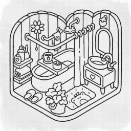 Desenho Coco Wyo no banheiro para colorir