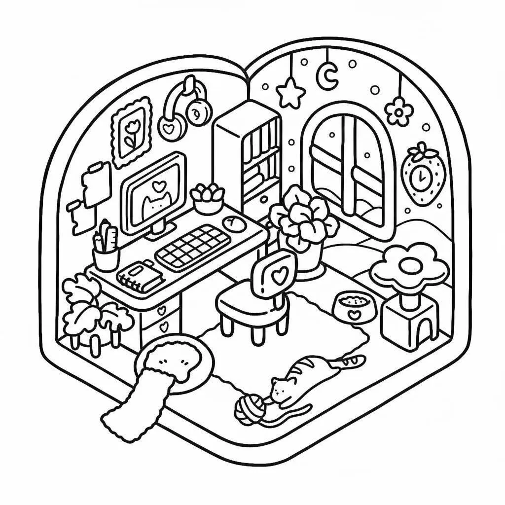 Desenho Coco Wyo no escritório para colorir