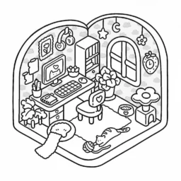 Desenho Coco Wyo no quarto para colorir