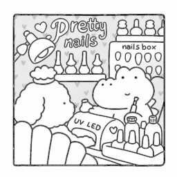 Desenho Coco Wyo no salão de beleza para colorir