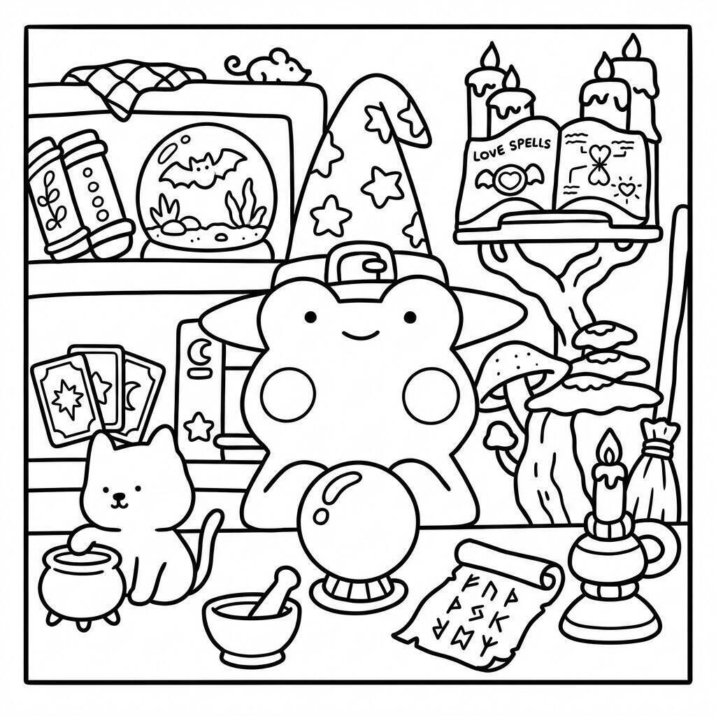 Desenho Cozy Friend Mágico para colorir