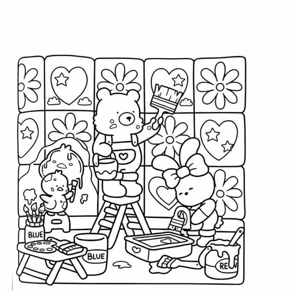 Desenho Cozy Friend Pintando para colorir