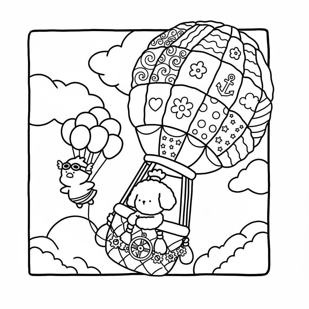 Desenho Cozy Friend de Balão para colorir