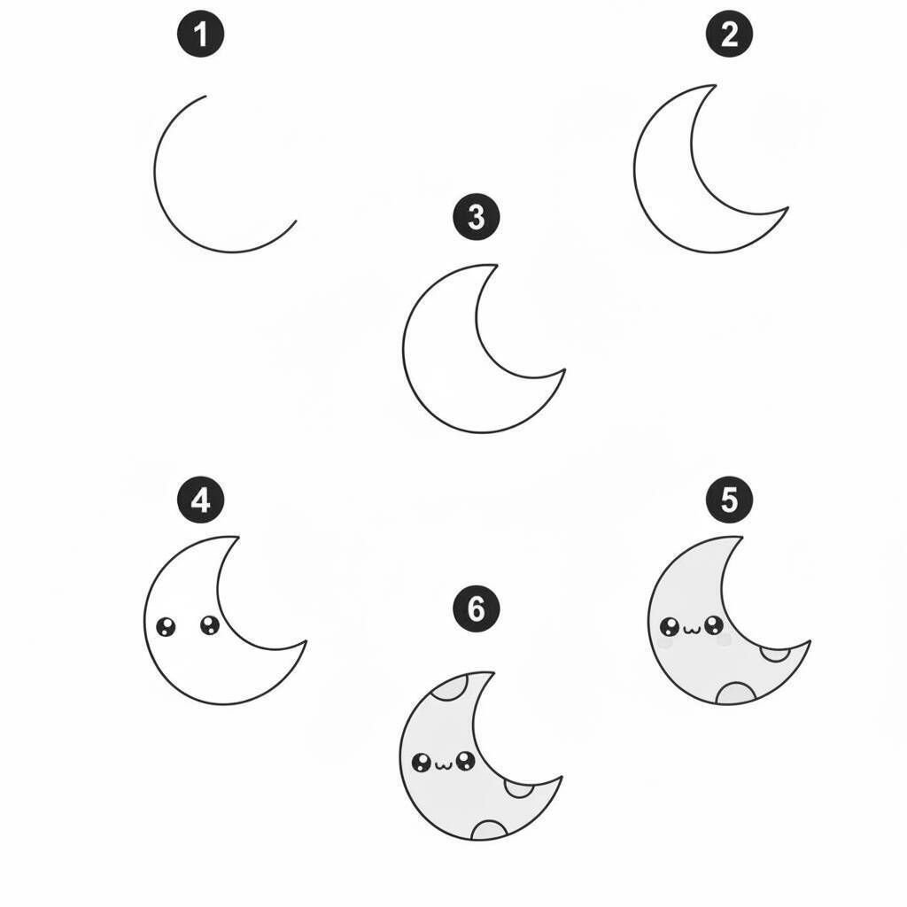 Desenho Fácil: Como Desenhar uma Lua passo a passo