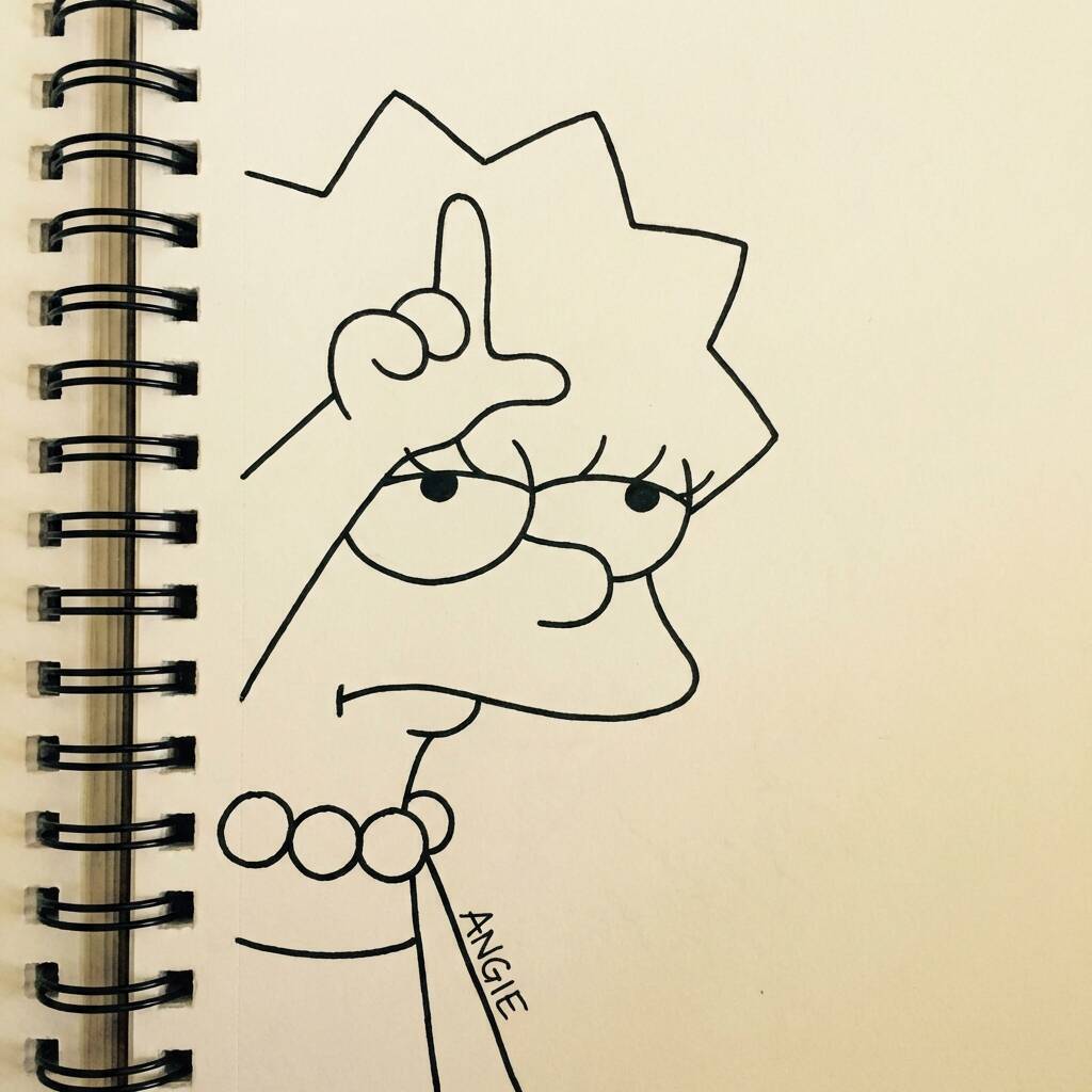 Desenho Fácil para desenhar da Lisa Simpson