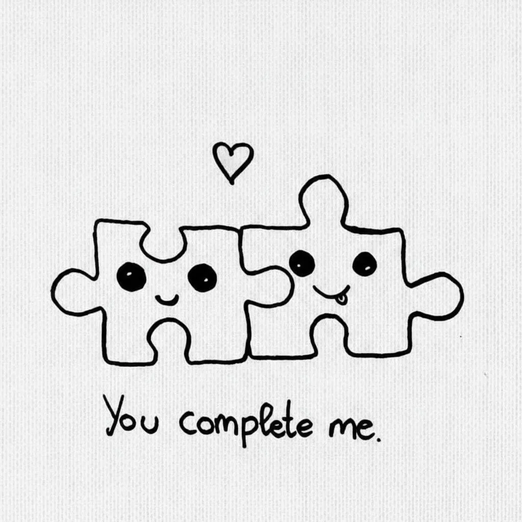 Desenho Fácil para desenhar de peças de quebra-cabeça