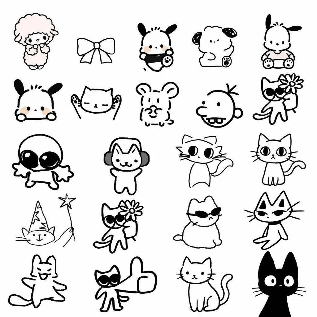 Desenho Fácil para desenhar de personagens fofos Desenho Fácil para desenhar de personagens fofos