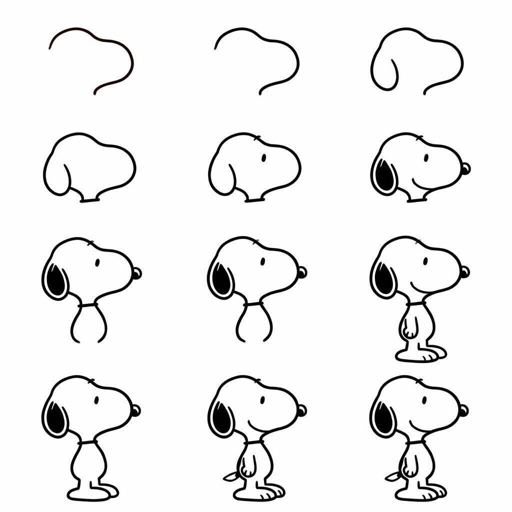 Desenho Fácil para desenhar de um cachorro