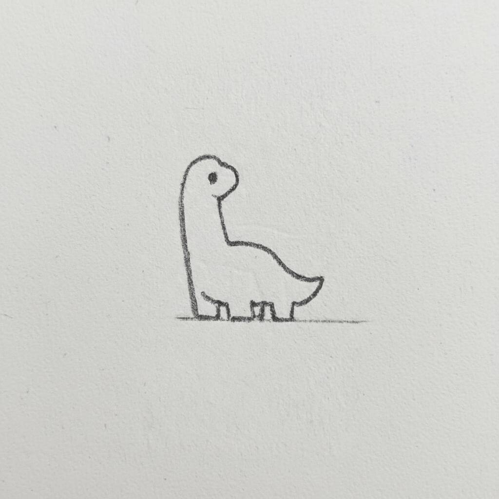 Desenho Fácil para desenhar de um dinossauro