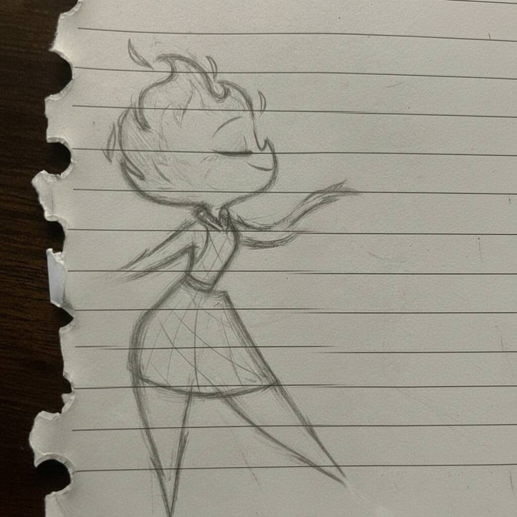 Desenho Fácil para desenhar de uma personagem divertida