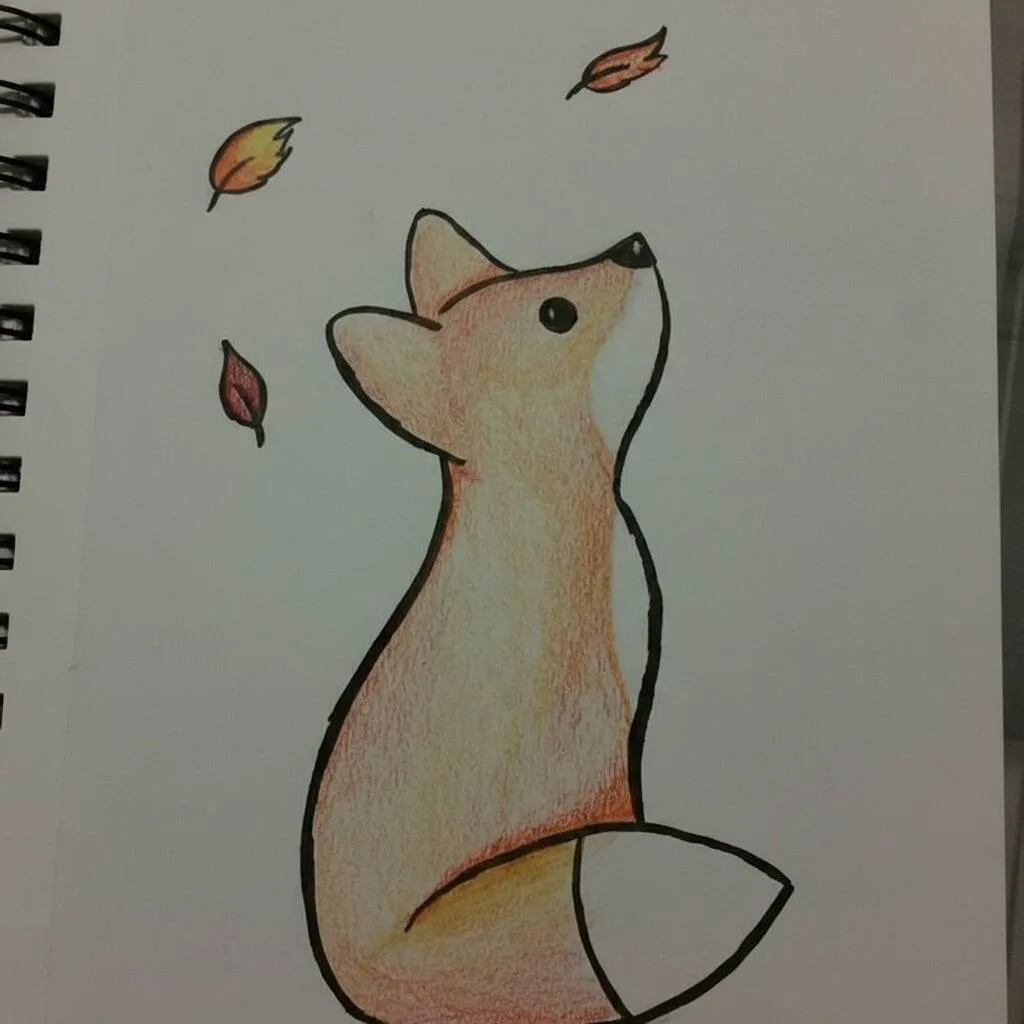 Desenho Fácil para desenhar de uma raposa Desenho Fácil para desenhar de uma raposa