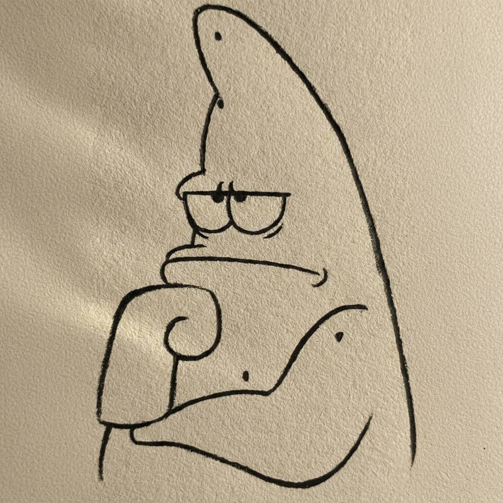 Desenho Fácil para desenhar do Patrick Estrela
