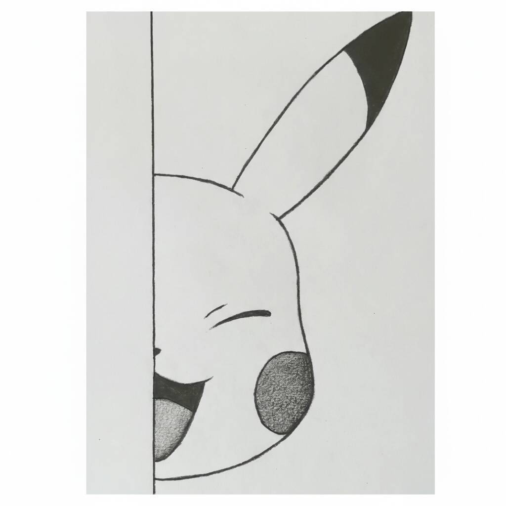 Desenho Fácil para desenhar do Pikachu