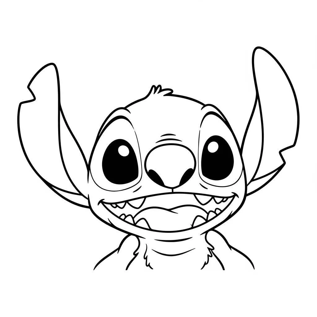 Desenho Fofo do Stitch para Colorir