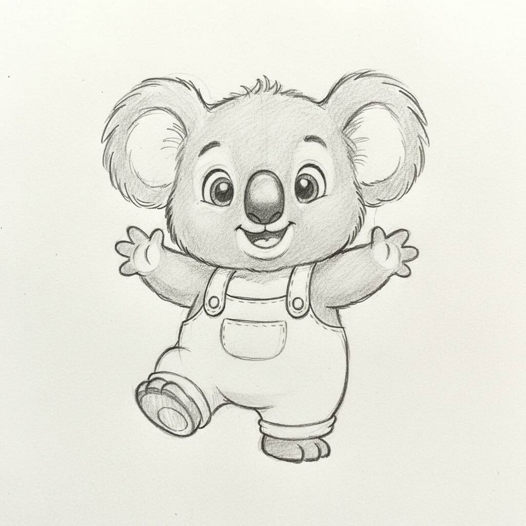 Desenho Fofo para Desenhar de um Coala