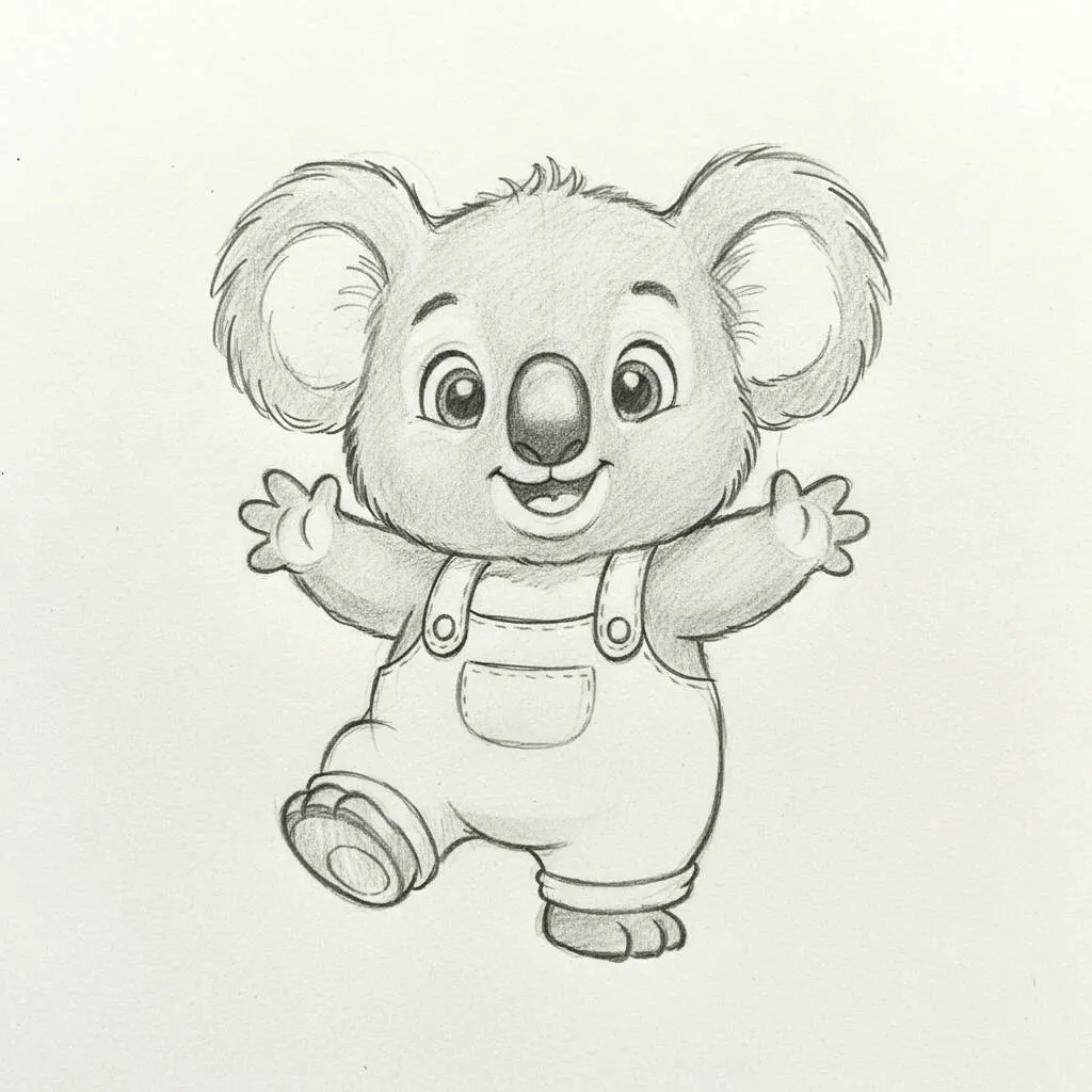 Desenho Fofo para Desenhar de um Coala Desenho Fofo para Desenhar de um Coala