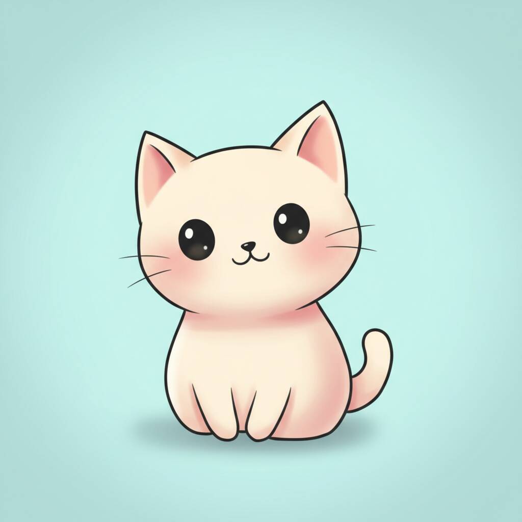 Desenho Fofo para Desenhar de um Gato