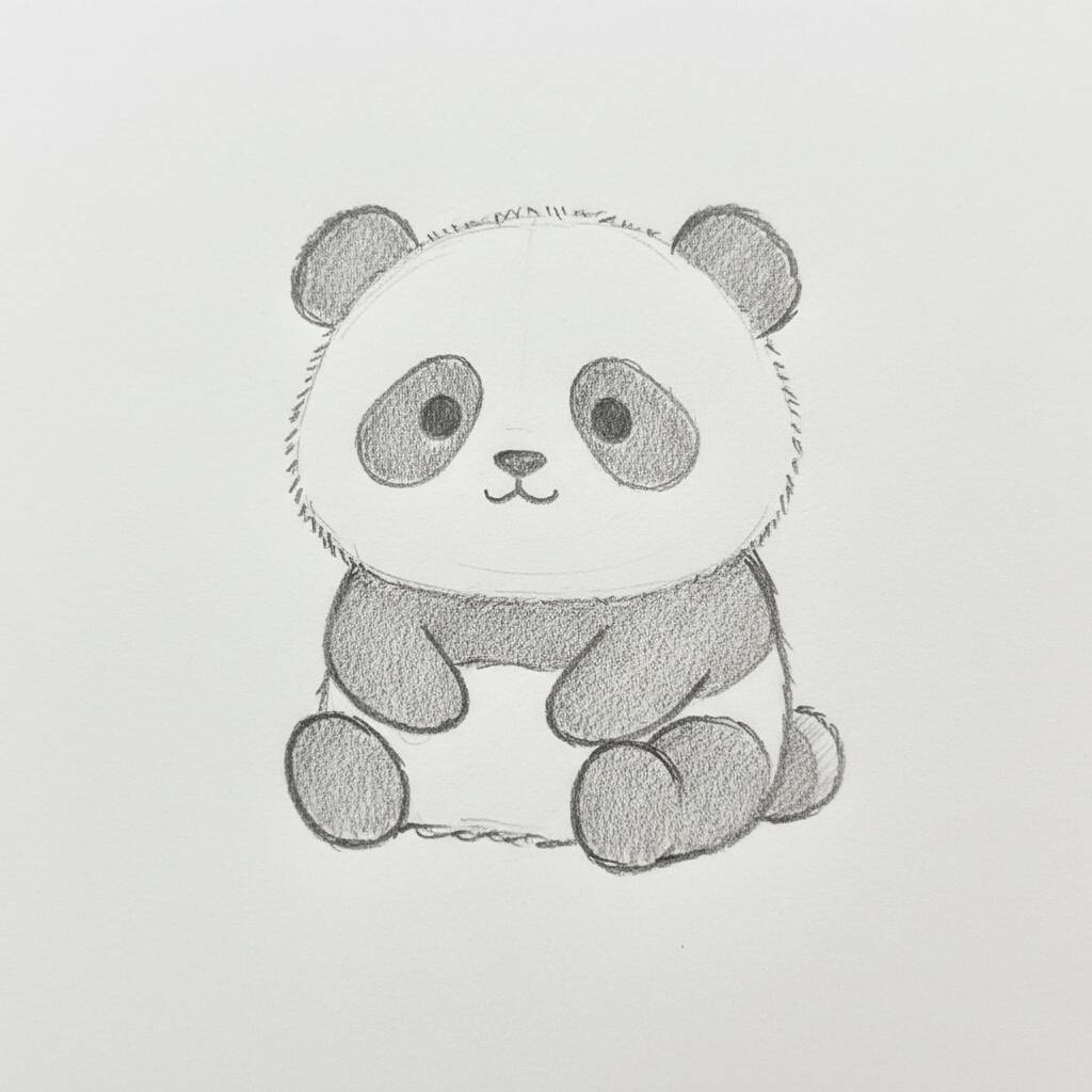 Desenho Fofo para Desenhar de um panda