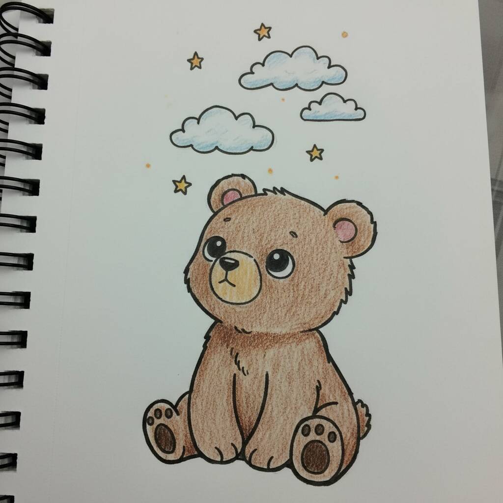 Desenho Fofo para Desenhar de um ursinho