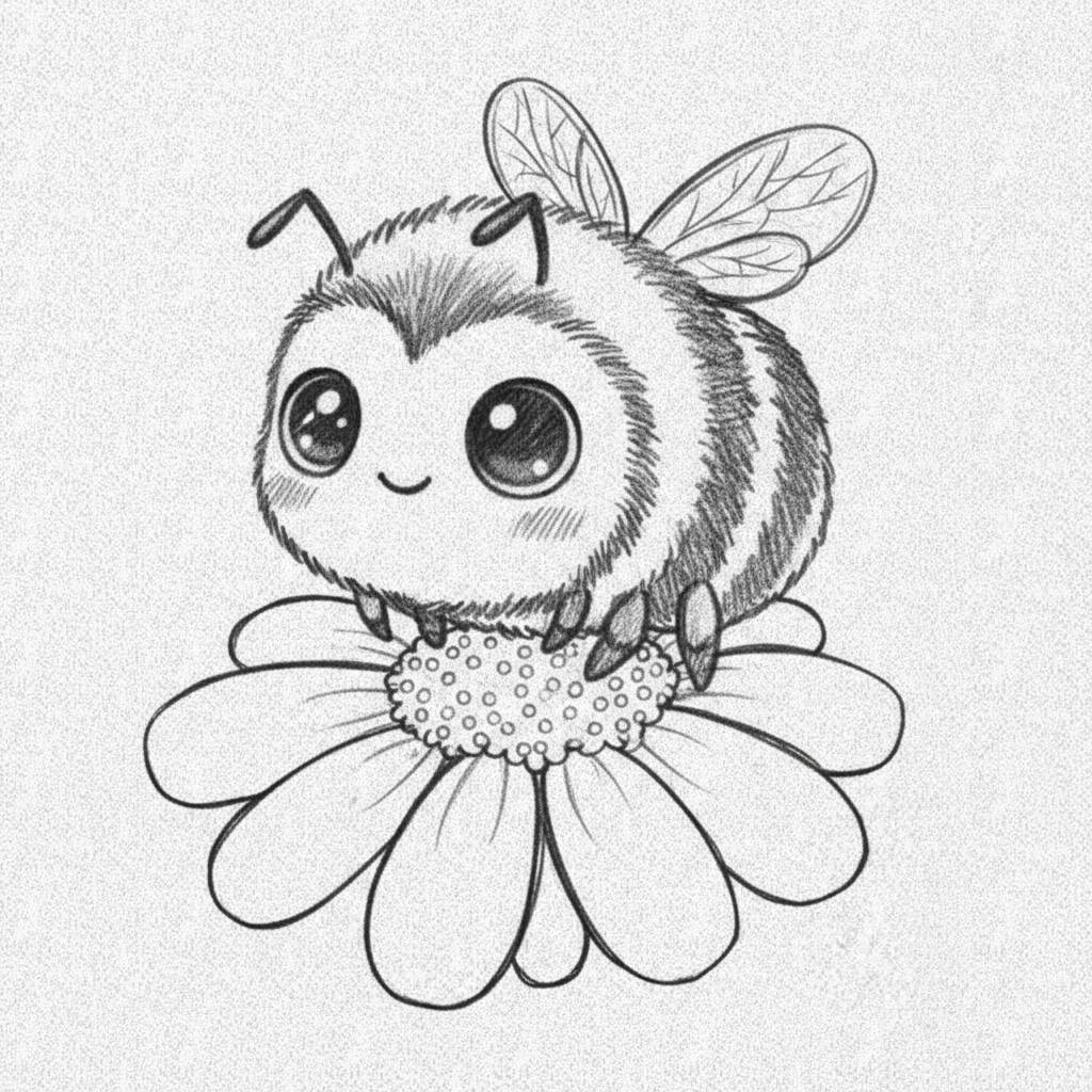 Desenho Fofo para Desenhar de uma abelha